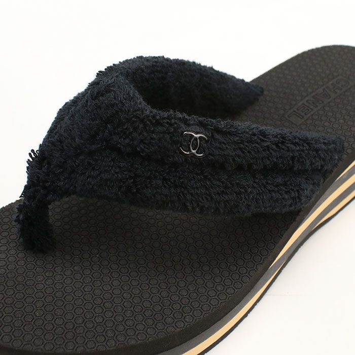 Chanel Thong Sandals Cotton — view 3