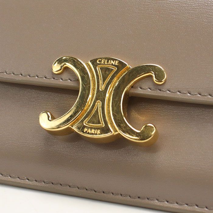 Celine Card Holder with Flap Triomphe Case Shiny Calfskin — view 4