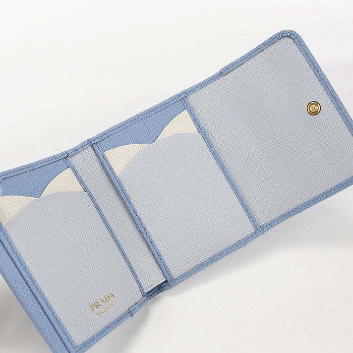Prada Saffiano Multicolor Trifold Wallet Calf — view 3