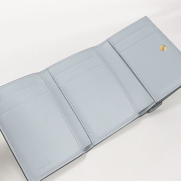 Fendi FF Diamond Trifold Wallet Calfskin — view 3