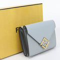 Fendi FF Diamond Trifold Wallet Calfskin