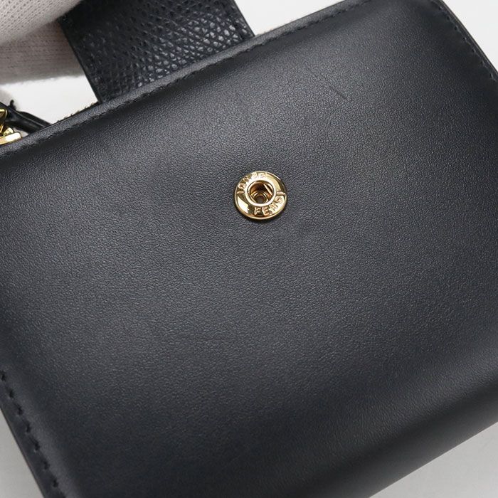 Fendi FF Diamond Alwa Bifold Wallet Calfskin — view 6