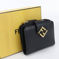 Fendi FF Diamond Alwa Bifold Wallet Calfskin