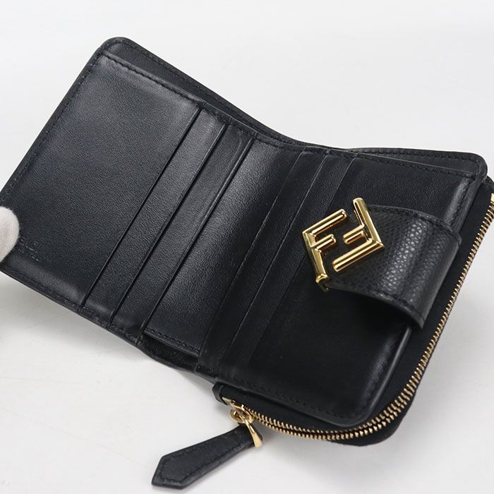 Fendi FF Diamond Alwa Bifold Wallet Calfskin — view 3
