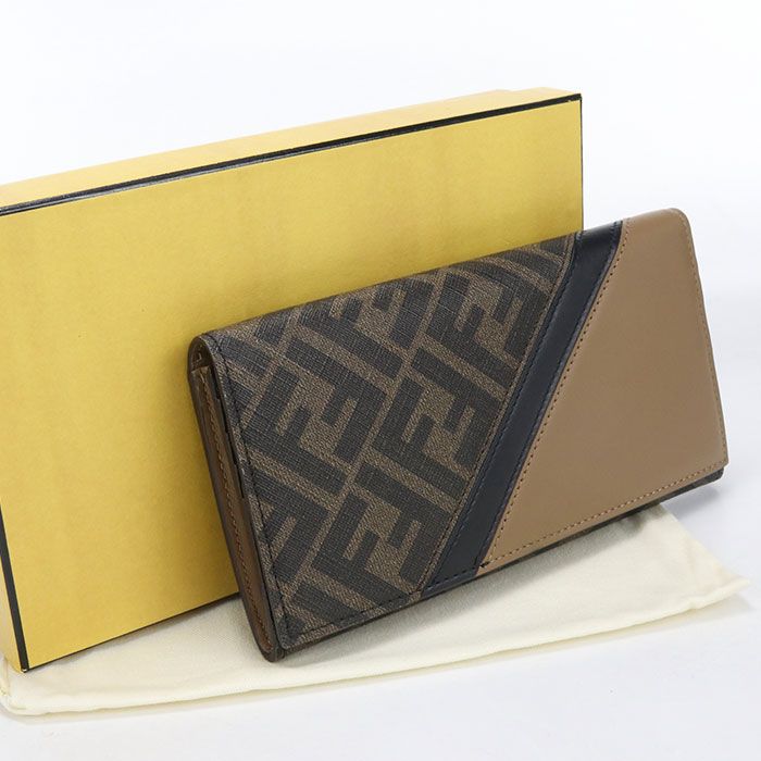 Fendi Diagonal Wallet Bifold Calfskin