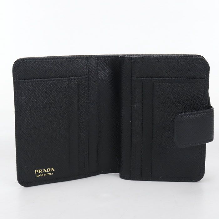 Prada Saffiano Triangle Bifold Wallet Calfskin — view 3