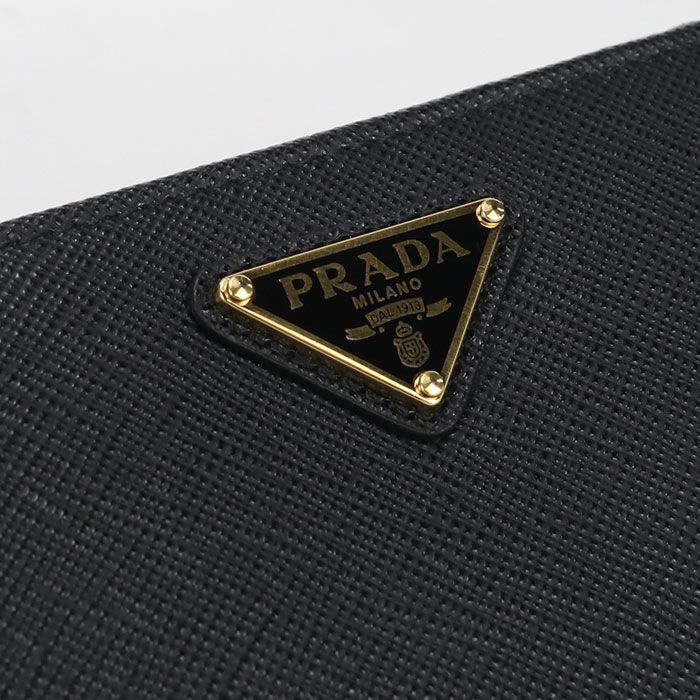 Prada Saffiano Triangle Bifold Wallet Calfskin — view 8