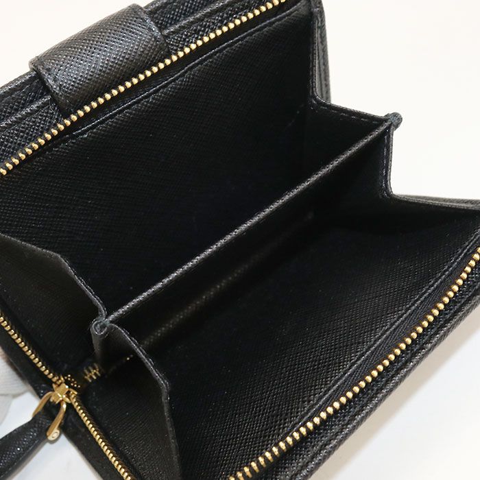 Prada Saffiano Triangle Bifold Wallet Calfskin — view 5