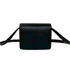 Celine Classic Box Leather Shoulder Bag Semi Pochette Black — view 3