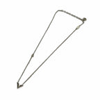Louis Vuitton Necklace Essential Monogram LV Pendant Logo Silver — view 4