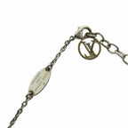 Louis Vuitton Necklace Essential Monogram LV Pendant Logo Silver — view 6