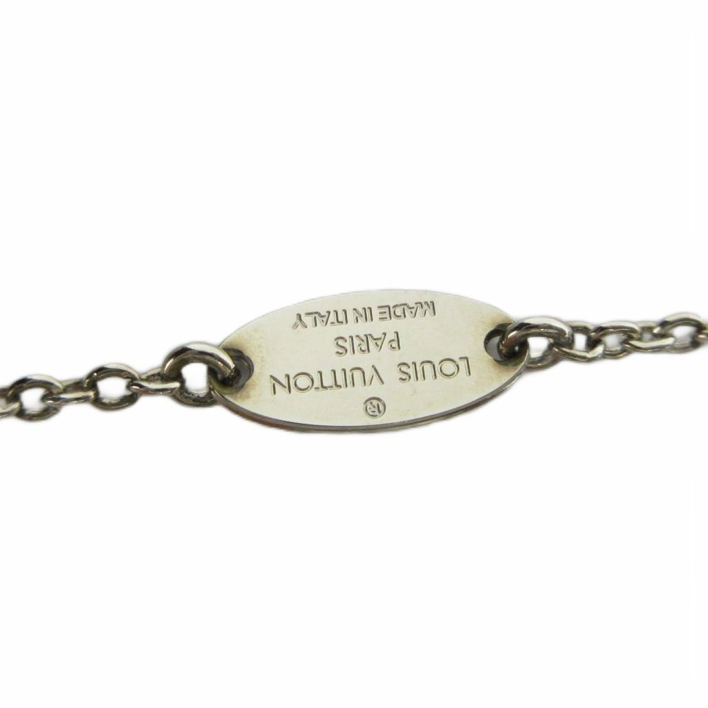 Louis Vuitton Necklace Essential Monogram LV Pendant Logo Silver — view 7