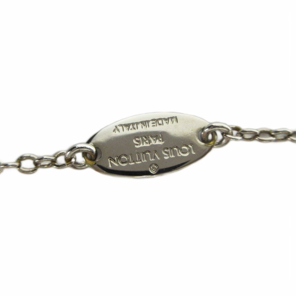 Louis Vuitton Necklace Essential Monogram LV Pendant Logo Silver — view 7