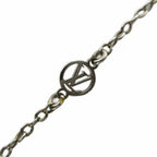 Louis Vuitton Necklace Essential Monogram LV Pendant Logo Silver — view 5