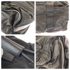 Prada Tessuto Saffiano Black Silver Nylon Leather Boston — view 6