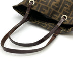 Fendi Zucca Tote Bag Nylon Leather Brown — view 6