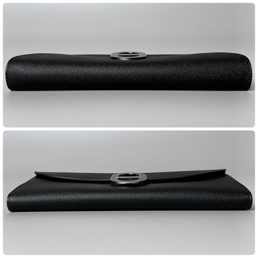 Hermes Chaine D'ancre Tougo Black Epsom Wallet — view 6