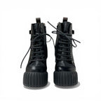 Louis Vuitton Line Monogram Boots Short Shoes Leather Black Brown Logo Belt — view 2