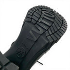 Louis Vuitton Line Monogram Boots Short Shoes Leather Black Brown Logo Belt — view 8