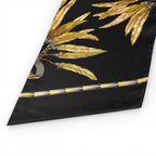 Hermes Carre Long Maxi Twill Brazil Silk 100% Scarf Black Yellow — view 5