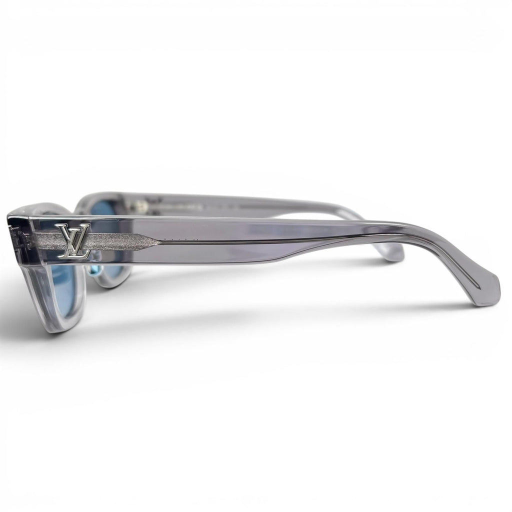 Louis Vuitton LV Confidence Square Round Sunglasses Gray Blue 50⬜23 Eyewear — view 3