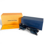 Louis Vuitton LV Confidence Square Round Sunglasses Gray Blue 50⬜23 Eyewear — view 2