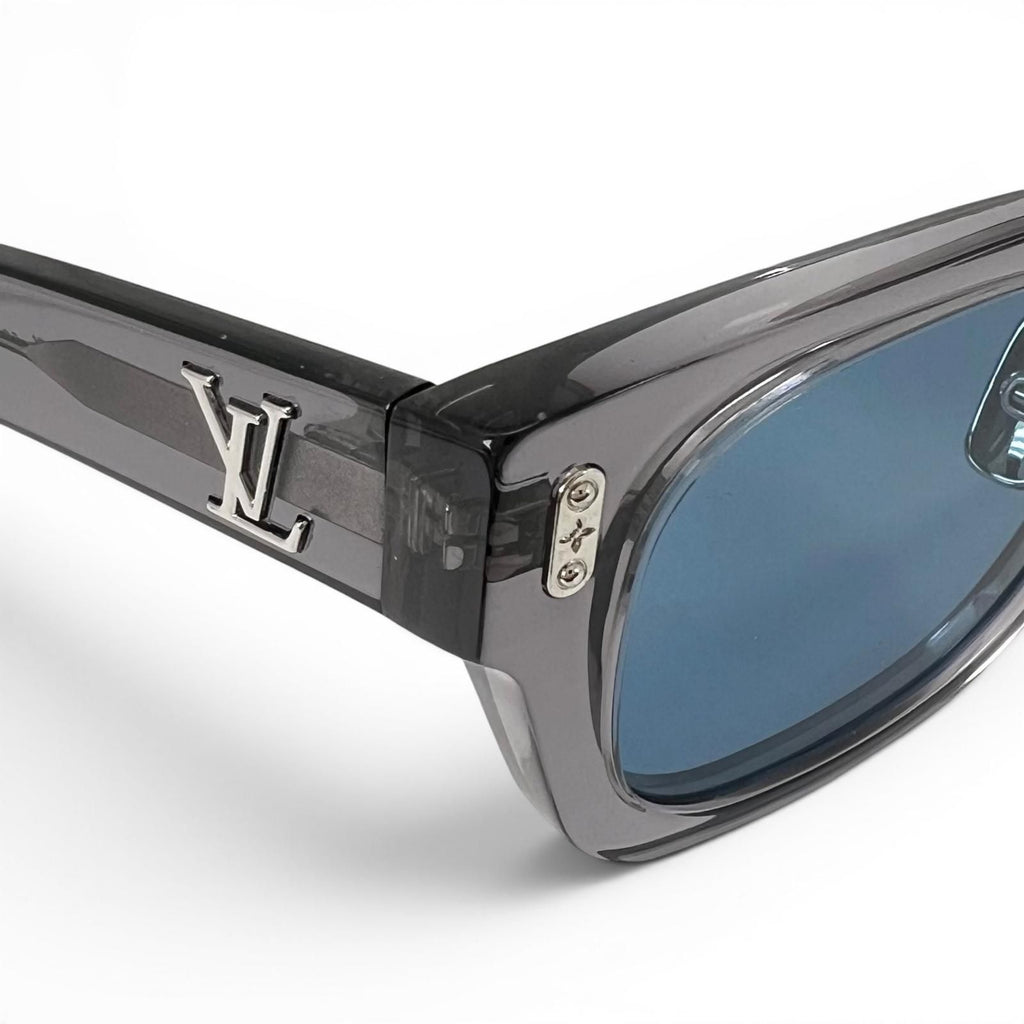 Louis Vuitton LV Confidence Square Round Sunglasses Gray Blue 50⬜23 Eyewear — view 6