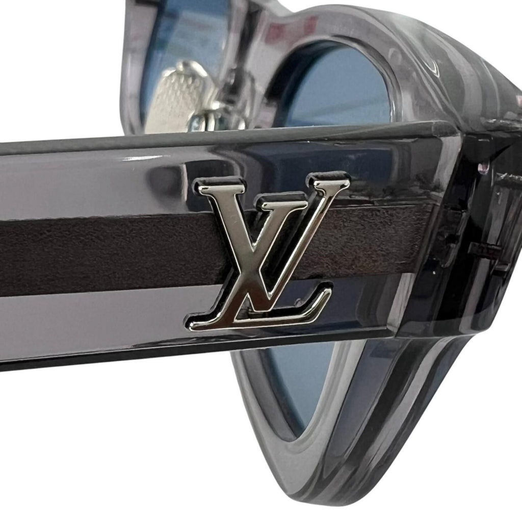 Louis Vuitton LV Confidence Square Round Sunglasses Gray Blue 50⬜23 Eyewear — view 8