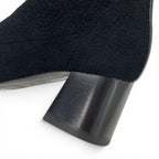 Hermes Jenna 60 Boots Short Shoes Schneer Leather Black Exlibris Knit — view 9