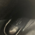 Hermes Jenna 60 Boots Short Shoes Schneer Leather Black Exlibris Knit — view 7