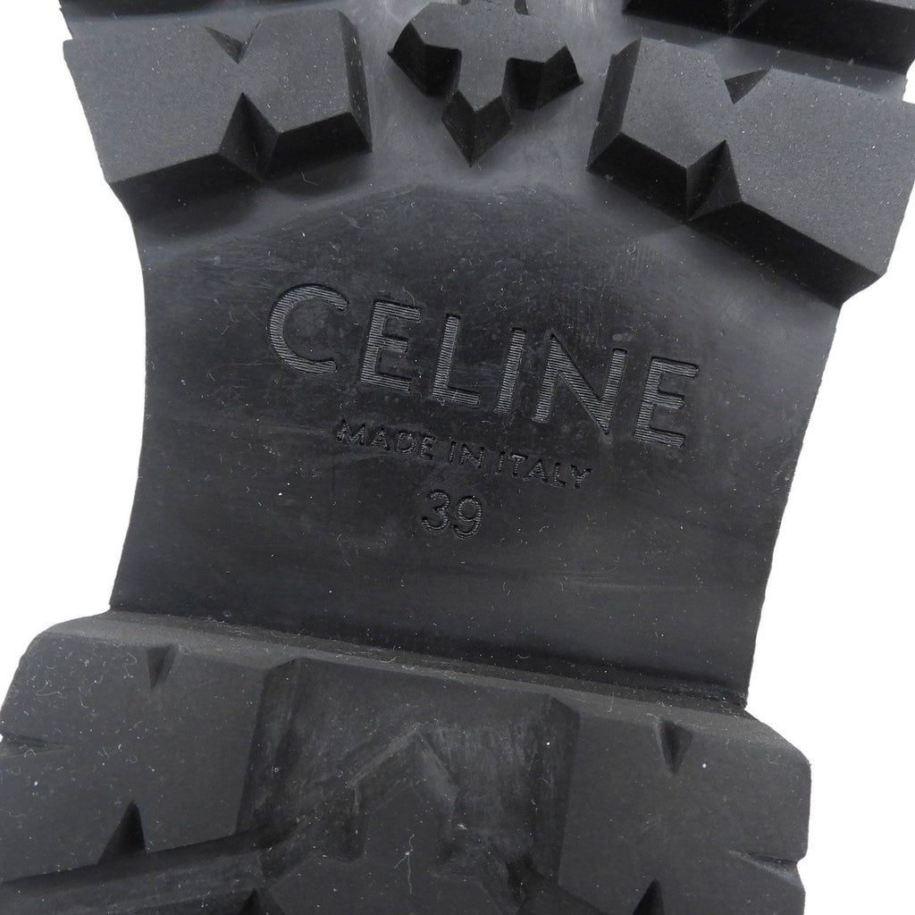 Celine Margaret Triomphe Logo Side Gore Chelsea Boots Black — view 7