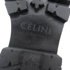 Celine Margaret Triomphe Logo Side Gore Chelsea Boots Black — view 7