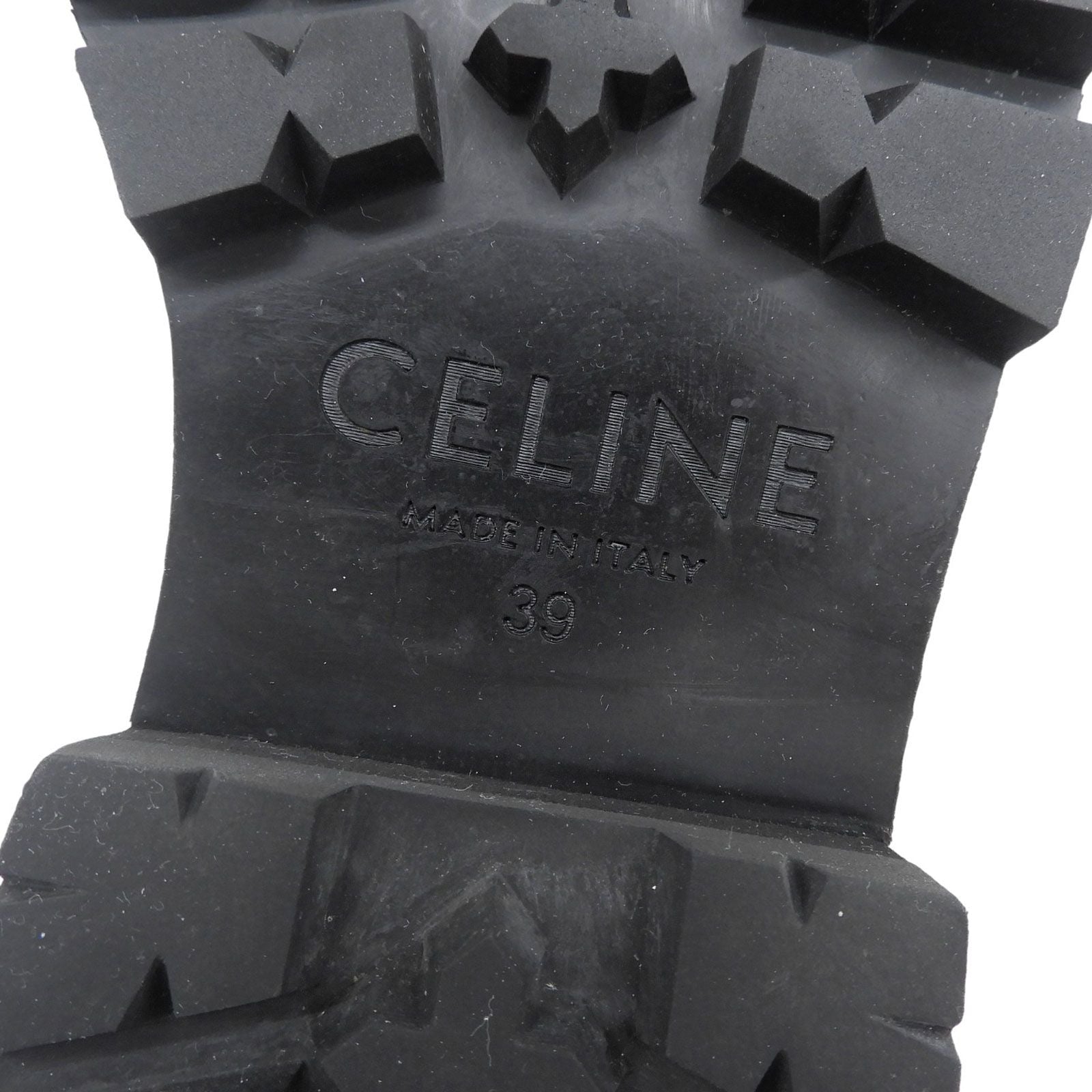 Celine Margaret Triomphe Logo Side Gore Chelsea Boots Black — view 7
