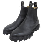 Celine Margaret Triomphe Logo Side Gore Chelsea Boots Black