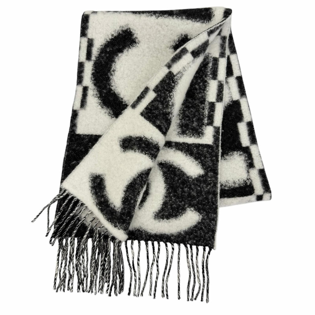 Chanel Cashmere Silk Blend CC Logo Scarf — view 3
