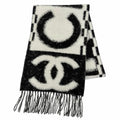 Chanel Cashmere Silk Blend CC Logo Scarf