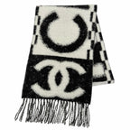 Chanel Cashmere Silk Blend CC Logo Scarf