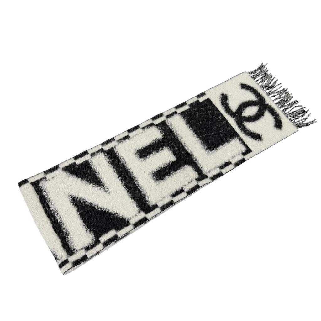 Chanel Cashmere Silk Blend CC Logo Scarf — view 6