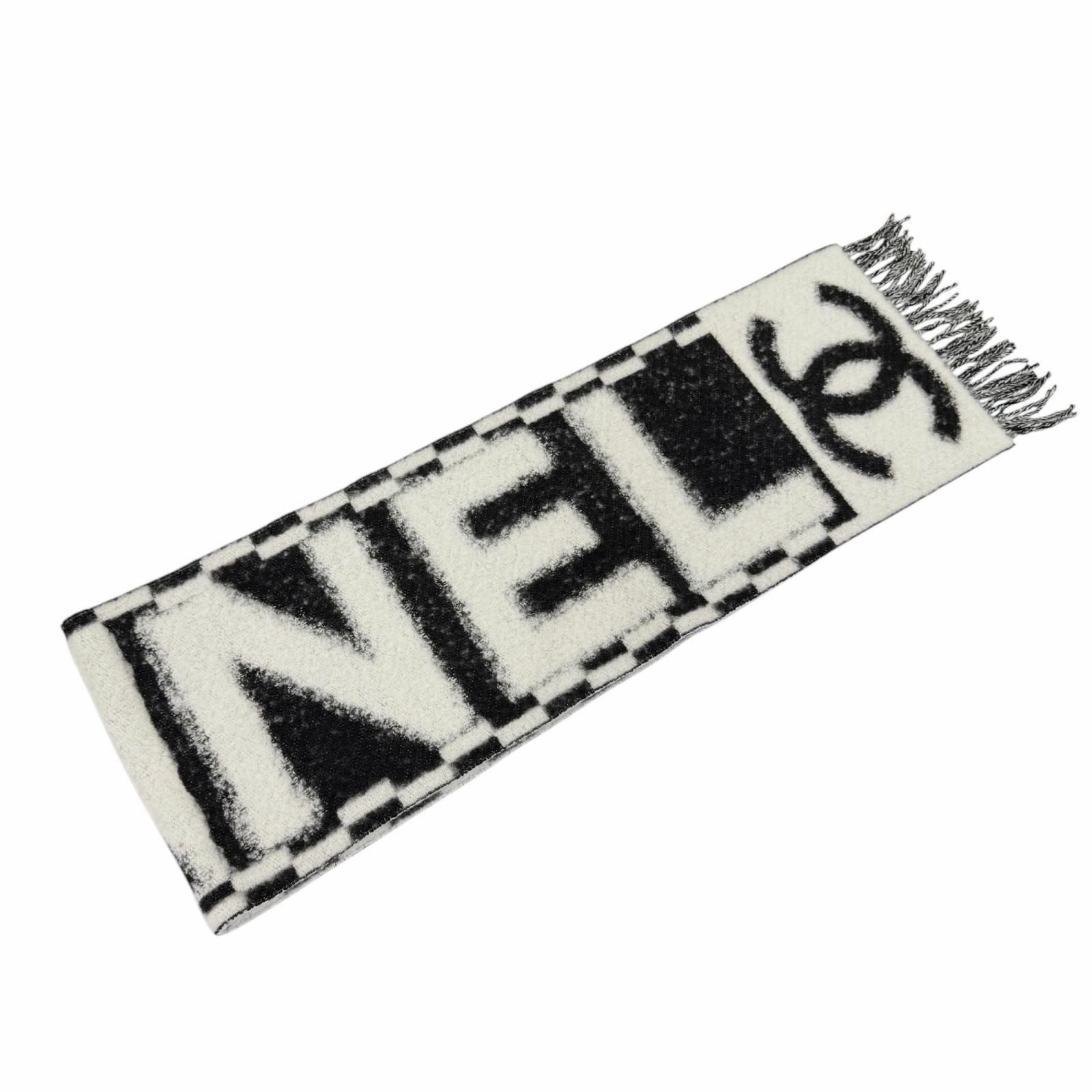 Chanel Cashmere Silk Blend CC Logo Scarf — view 6