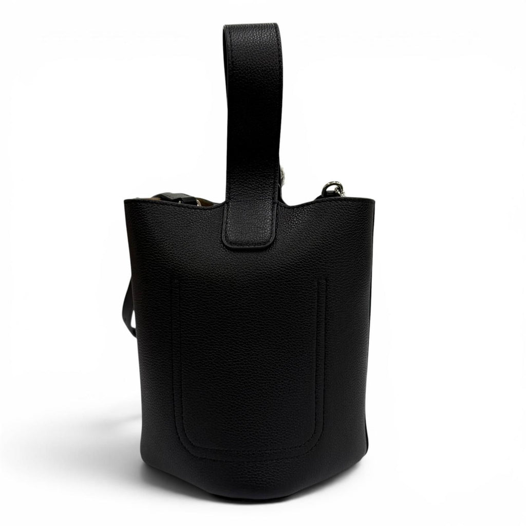 Loewe Pebble Bucket Bag Mini Soft Grain Calf Anagram Leather 2-Way Black — view 3