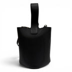 Loewe Pebble Bucket Bag Mini Soft Grain Calf Anagram Leather 2-Way Black — view 3