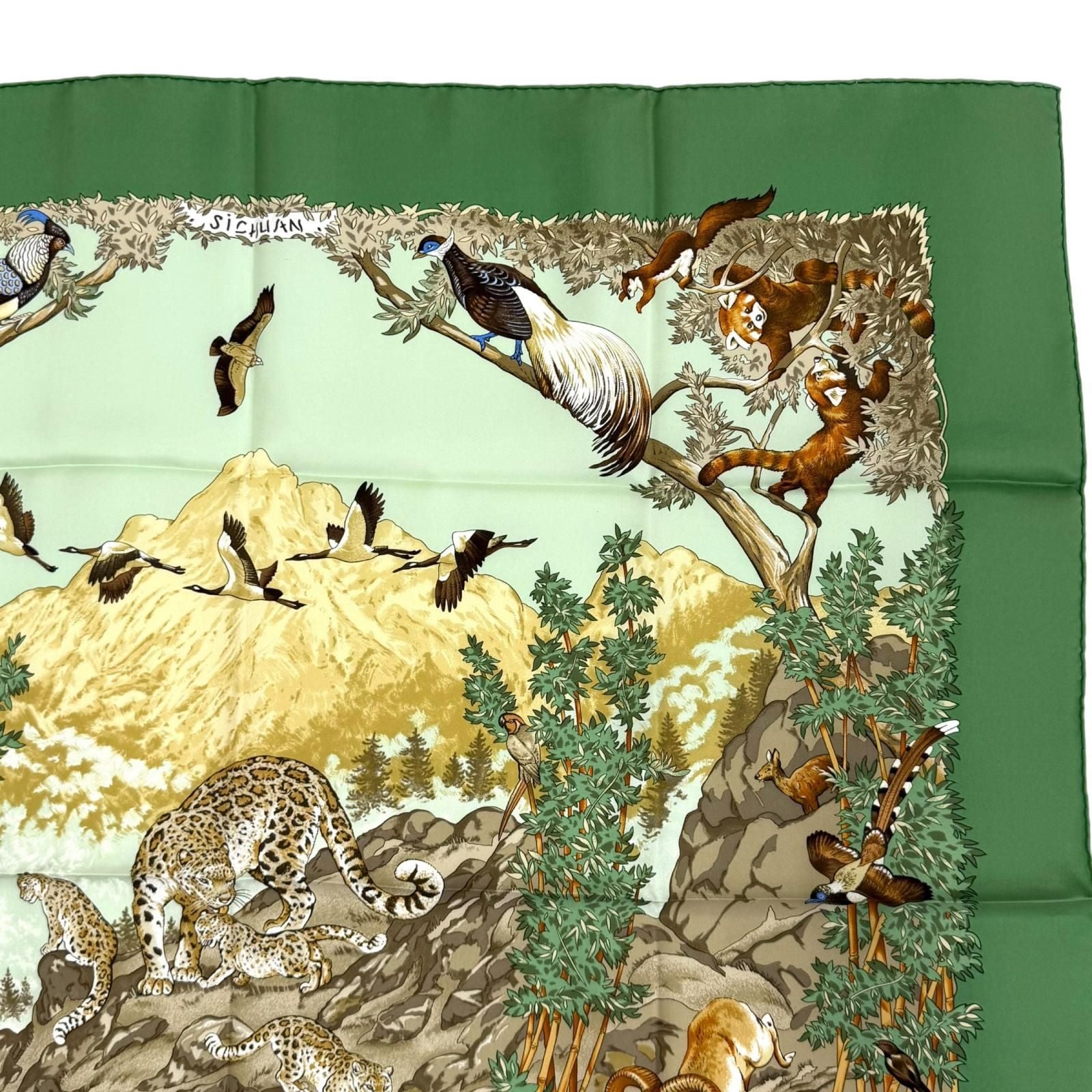 Hermes Carre 90 Sichuan Silk 100% Animal Scarf Multi — view 4