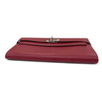 Hermes Kelly Wallet Veau Epsom Ruby Silver — view 3