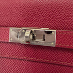 Hermes Kelly Wallet Veau Epsom Ruby Silver — view 7