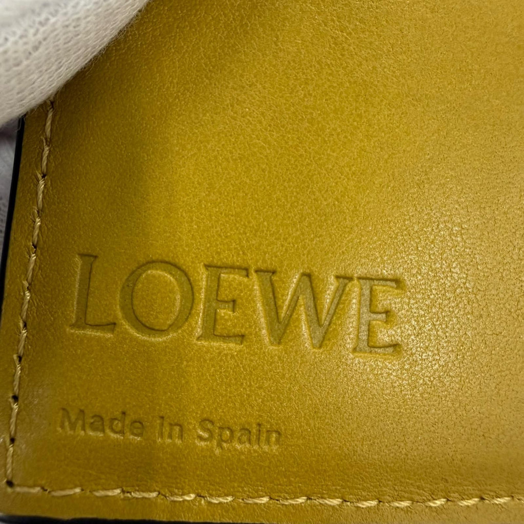Loewe Anagram Trifold Wallet Grain Calf Leather Compact Brown — view 8