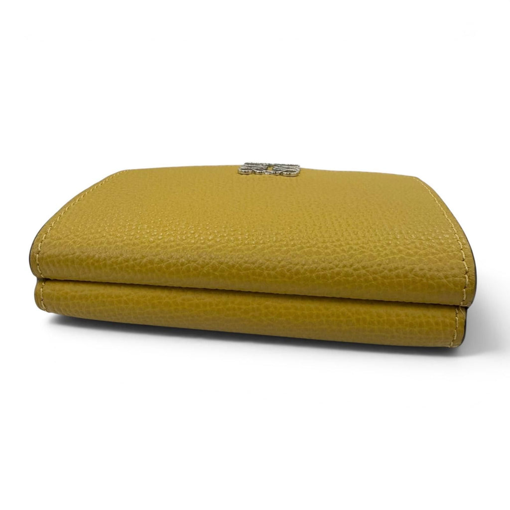 Loewe Anagram Trifold Wallet Grain Calf Leather Compact Brown — view 5