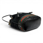 Gucci Sherry Line Suede Cut Replacement Leather 2-Way Shoulder Bag Black — view 4