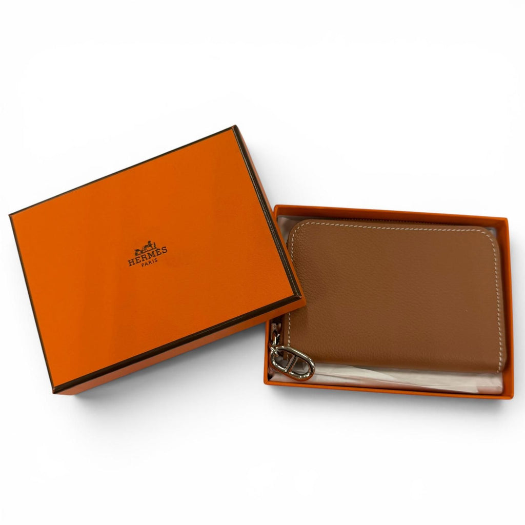 Hermes Zip Azap Color Gold Silver Chaine D'ancre Card Case — view 2
