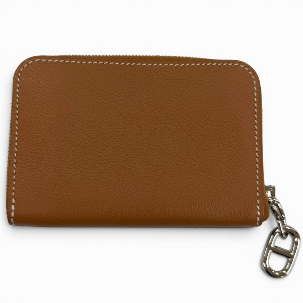 Hermes Zip Azap Color Gold Silver Chaine D'ancre Card Case — view 3