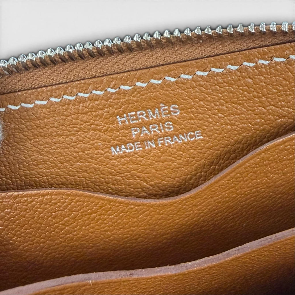 Hermes Zip Azap Color Gold Silver Chaine D'ancre Card Case — view 8